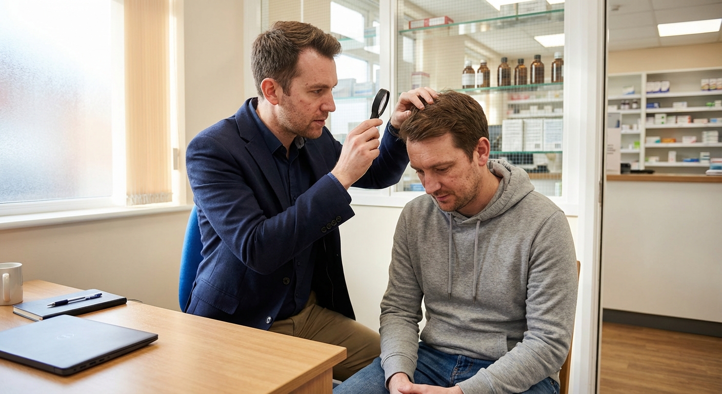 Male Baldness Treatment service at Carlton Pharmacy in Burton On Trent