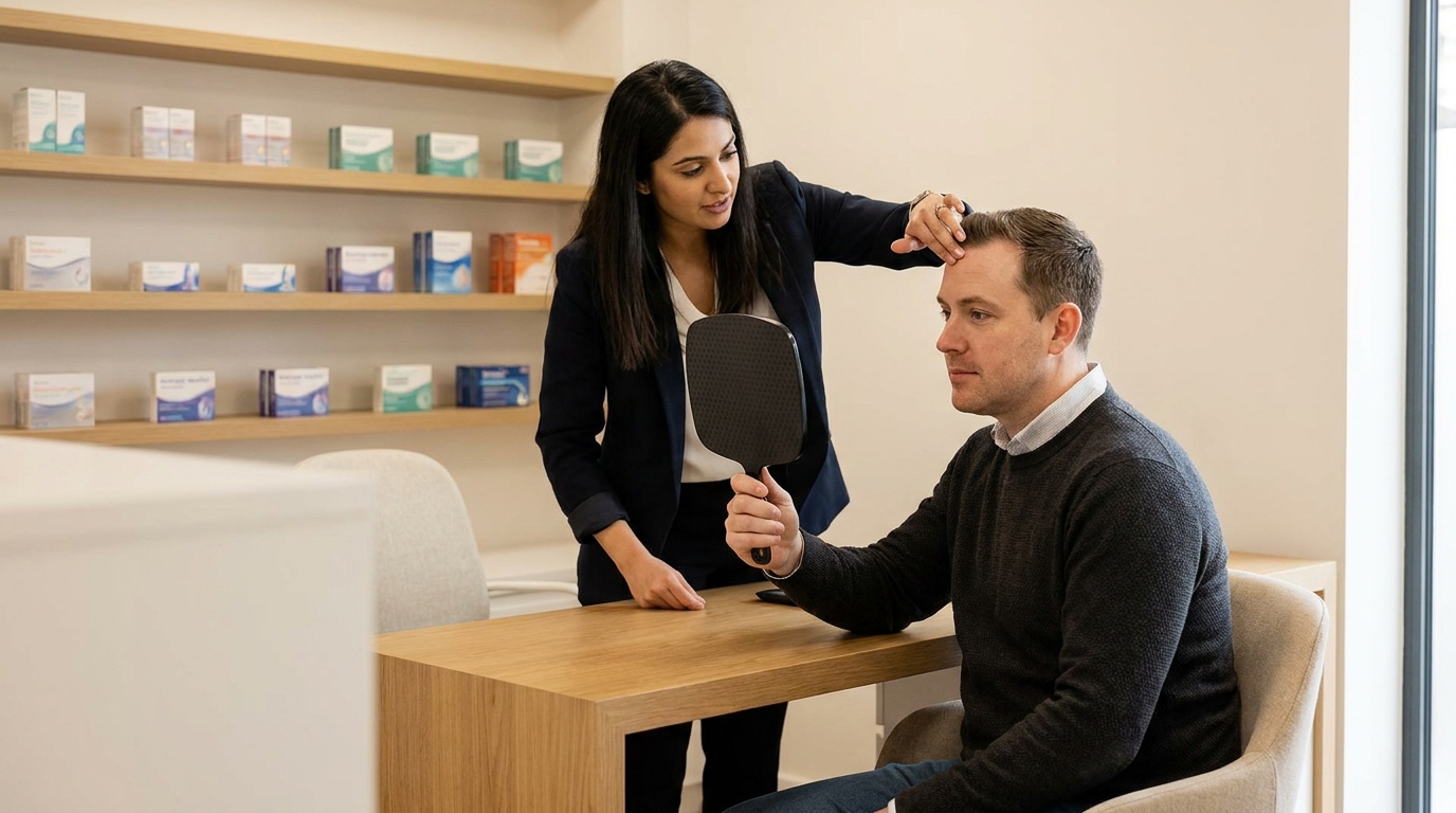 Male Baldness Treatment at Carlton Pharmacy