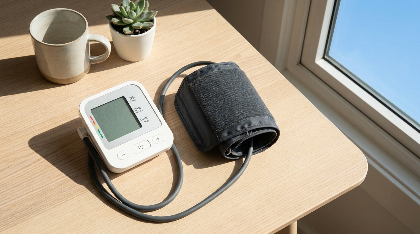 Blood pressure check at Bradley Stoke Pharmacy in Bristol